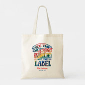 Tote Bag Voir Able Not the Étiquette Autism enseignant (Dos)