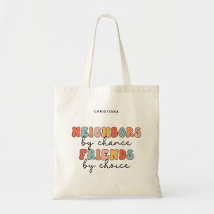 Tote Bag Voisins rétro personnalisés par Chance Amis par ch