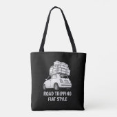 Tote Bag Voiture Fiat Blanc (Dos)
