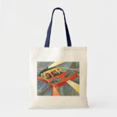 Tote Bag Voiture futuriste de science-fiction vintage (Devant)