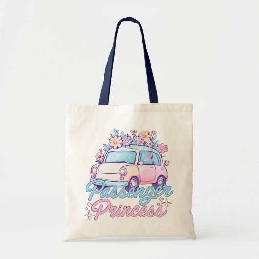 Tote Bag Voiture Princesse Passagère Fantaisiste (Devant)