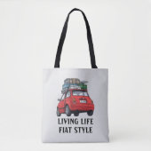Tote Bag Voiture Red Fiat (Devant)