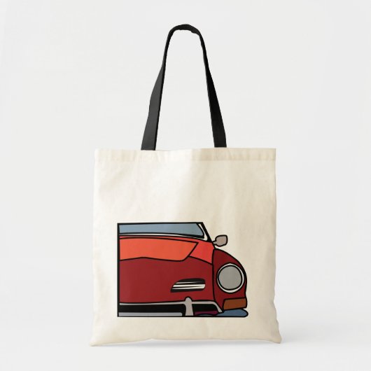 Tote Bag Voiture rouge vintage (Devant)