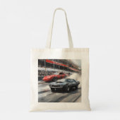 Tote Bag Voitures Red & Black Muscle (Dos)