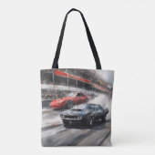 Tote Bag Voitures Red & Black Muscle (Dos)