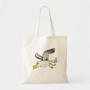 Tote Bag Vol de mouette de bande dessinée aérien