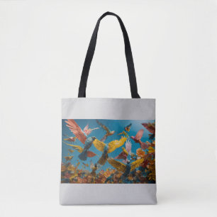 Tote Bag Vol de plastique : rêves dans un ciel synthétique