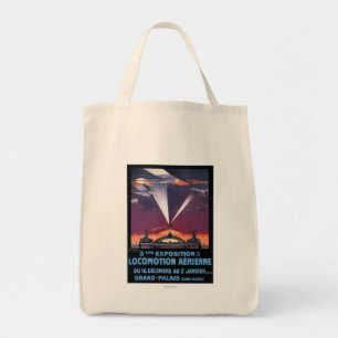 Tote Bag Vol plat au-dessus d'affiche de projecteur
