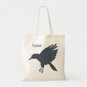 Tote Bag Voler Black Crow Bird Personnalisé