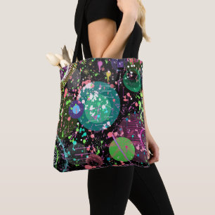 Tote Bag Voler dans l'espace : un abstrait maximaliste