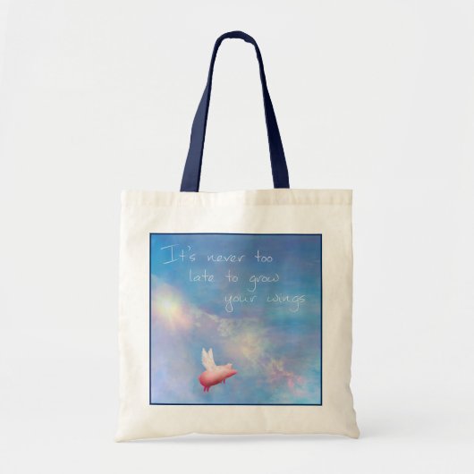 Tote Bag Voler Porc-Élèvent vos ailes (Devant)