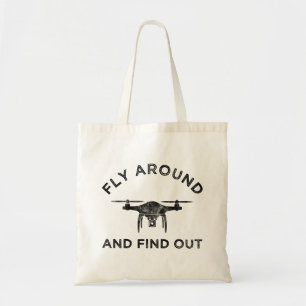 Tote Bag Volez Autour Et Découvrez Le Drôle Pilote De Drone