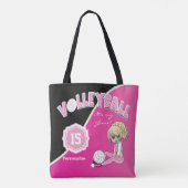 Tote Bag Volley-ball rose Diva Girl (Dos)
