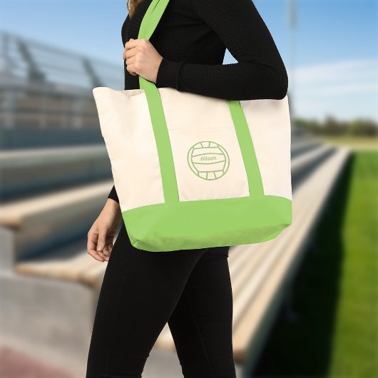 Tote Bag Volley-ball vert monogramme