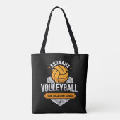 Tote Bag Volleyball AJOUTER TEXTE École Varsity Team Joueur (Dos)