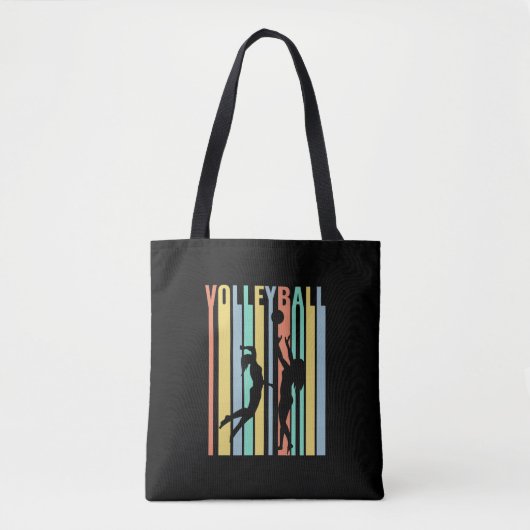 Tote Bag Volleyball Beach-volley Rétro (Devant)