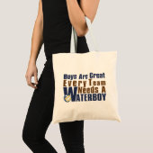 Tote Bag Vollyball Waterboy en bleu (Devant (produit))