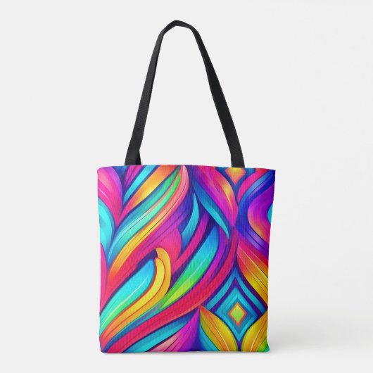Tote Bag Vortex arc-en-ciel psychédélique (Dos)