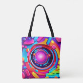 Tote Bag Vortex cosmique : une odyssée néon (Dos)