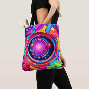 Tote Bag Vortex cosmique : une odyssée néon
