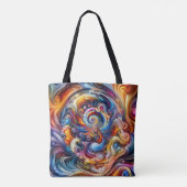 Tote Bag Vortex couleur dynamique (Dos)