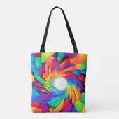 Tote Bag Vortex kaléidoscopique : Un voyage coloré (Dos)