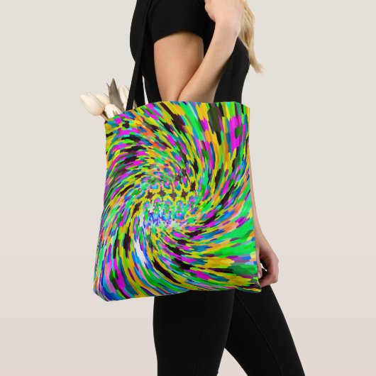 Tote Bag Vortex psychédélique (De près)