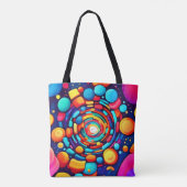 Tote Bag Vortex psychédélique de couleur (Dos)