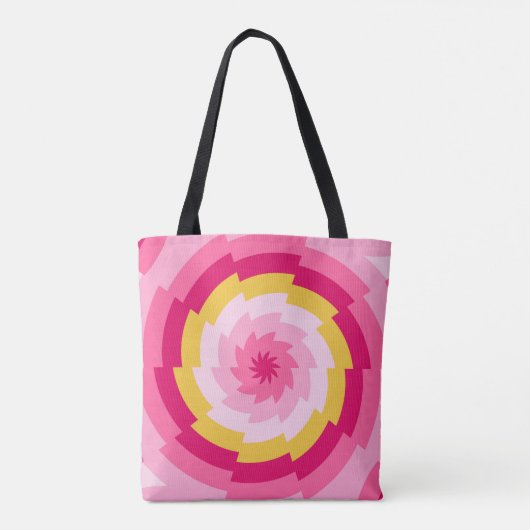 Tote Bag Vortex ripple framboise (Dos)