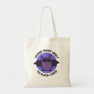 Tote Bag Voté Le Plus Probable À Chuck-Cie Funny Bat Pun