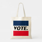 Tote Bag "Voter" Lettres noires, rouge bleu blanc arrière - (Dos)