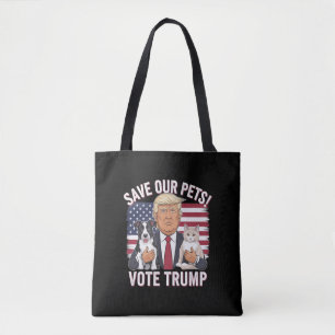Tote Bag Votez Trump Sauvez Nos Animaux Chats Chiens 2024 E