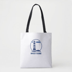 Tote Bag Votre bateau sur mesure ou nom Phare classique