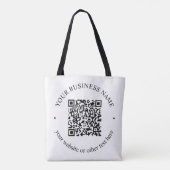 Tote Bag Votre code QR téléchargé plus texte circulaire mod (Dos)