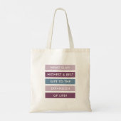 Tote Bag Votre contribution à la motivation de la vie (Dos)