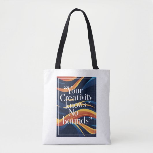 Tote Bag Votre créativité connaît pas de limites option 3 (Devant)