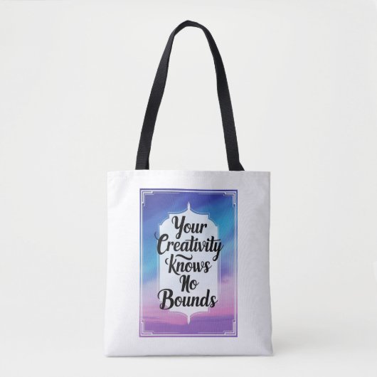 Tote Bag Votre créativité est sans limites (Devant)