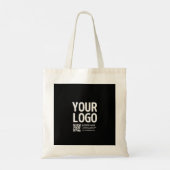 Tote Bag Votre logo avec code QR et texte modifiables (Dos)