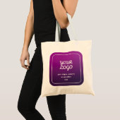 Tote Bag Votre logo et lumière élégante à Ombre violet fonc (Devant (produit))