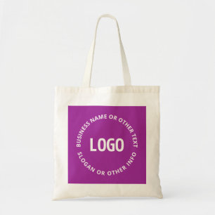 Tote Bag Votre logo et votre texte personnalisable   Violet
