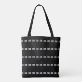 Tote Bag Votre logo | Motif de bande profilée horizontale (Dos)