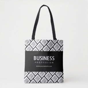 Tote Bag Votre logo Motif et nom commercial modifiable