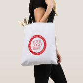 Tote Bag Votre logo ou autre image | Noël blanc et rouge (De près)