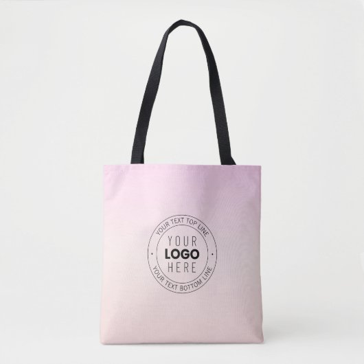 Tote Bag Votre logo téléchargé | Texte circulaire modifiabl (Devant)
