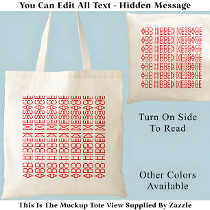 Tote Bag Votre message caché personnalisé 149R nouveauté