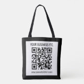 Tote Bag Votre nom d'entreprise et code QR modifiable (Dos)