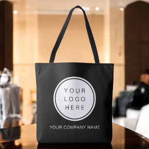 Tote Bag Votre nom d'entreprise et logo en noir