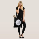 Tote Bag Votre nom d'entreprise et logo en noir (Sur le modèle)
