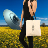 Tote Bag Votre nom en tant que glyphes Aliens Unique Blanc