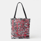 Tote Bag votre nom motif avec graphisme initial cool (Dos)
